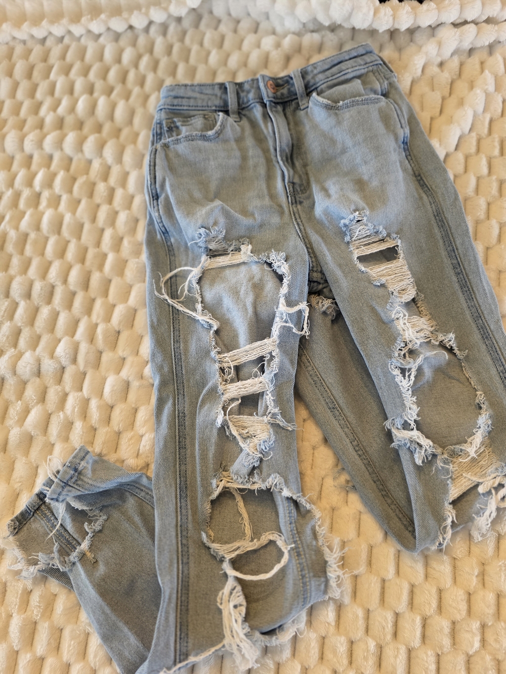 Hollister Light Blue Distressed Skinny Jeans